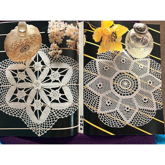 magic Crocheted pattern book 1984 sweater doily skirt butterfly - Picture 13 of 16